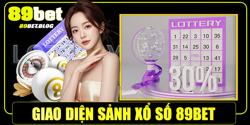 Giao diện chuyên mục xổ số 89Bet 
