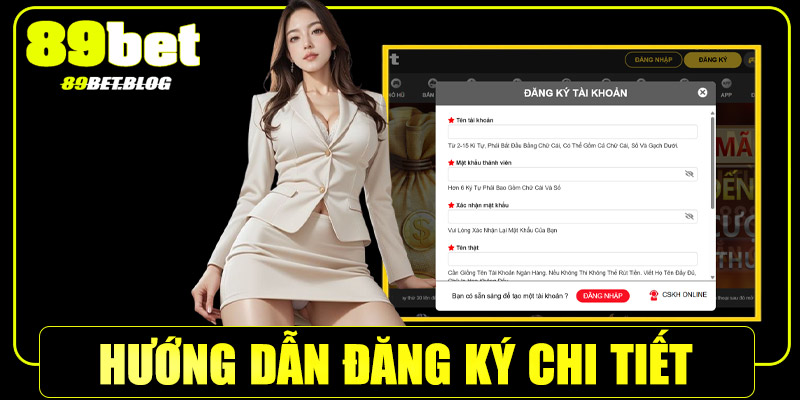 Hướng dẫn đăng ký 89Bet chi tiết chỉ trong 1 phút